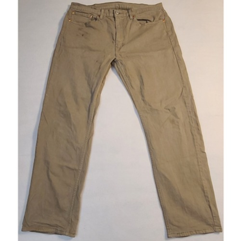 Levi's 505 Men's Jeans Regular Fit Straight Leg Tan Denim 100% Cotton 35x30